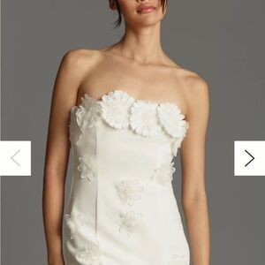 Elliatt Strapless Cream Floral Dress